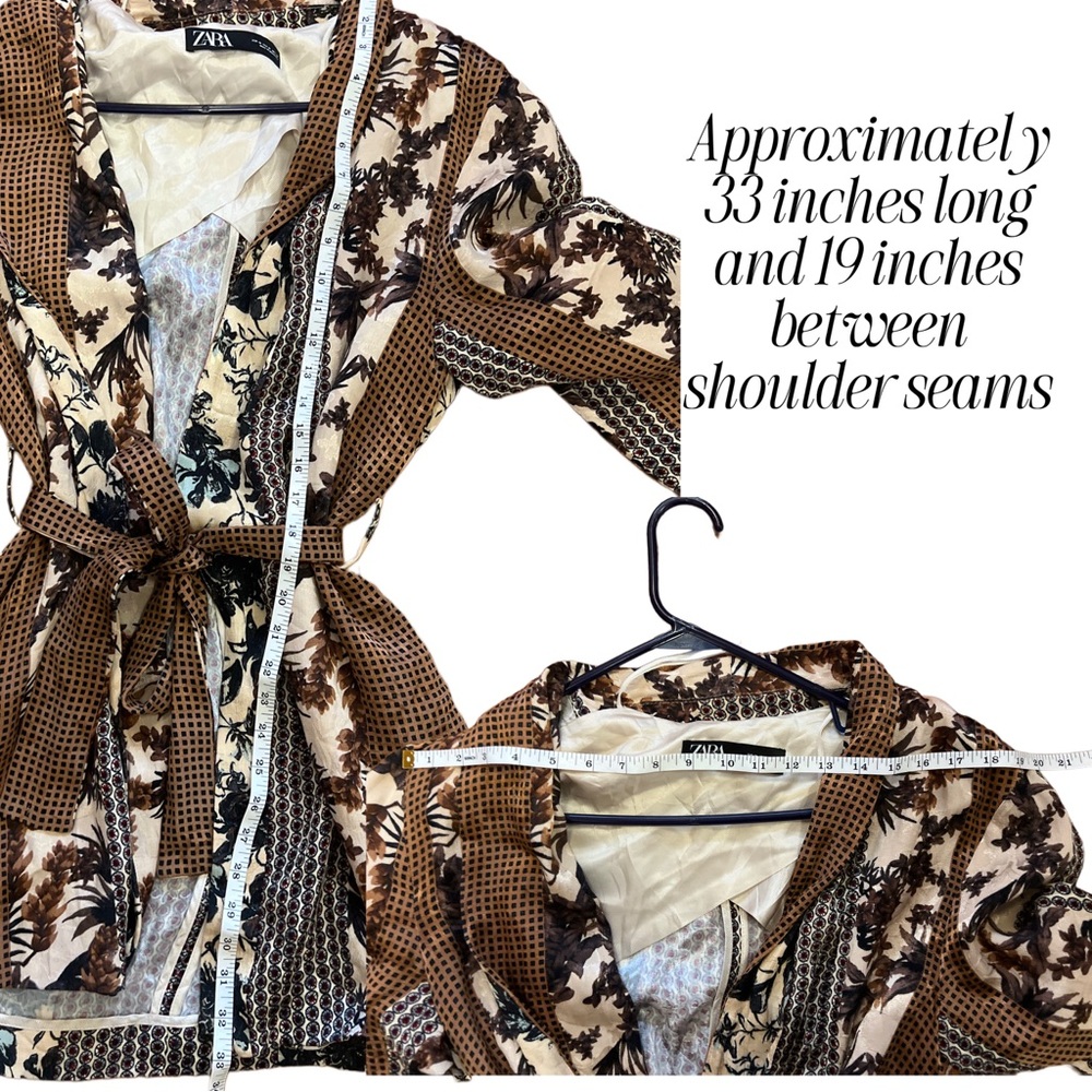 Zara Brown Patterned Women's Blazer